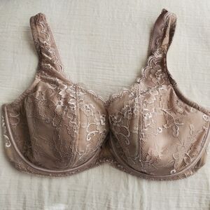 Charade by Change Lingerie Lace Bra in Soft Beige Size 36H